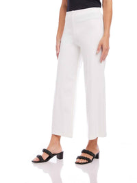 Fifteen Twenty Wide-leg Cropped Pants in off white - women's pants - detail view