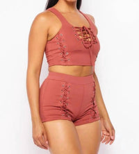 Hot & Delicious - Bucket List Matching Eyelet Short Set