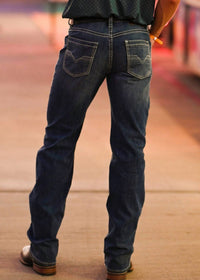 Rock & Roll Denim Pistol Fit Regular Fit Straight Leg Jeans in medium wash - men's jeans - detail view