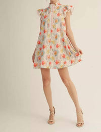 Jodifl High Neck Garden Dress in blush - women's dress