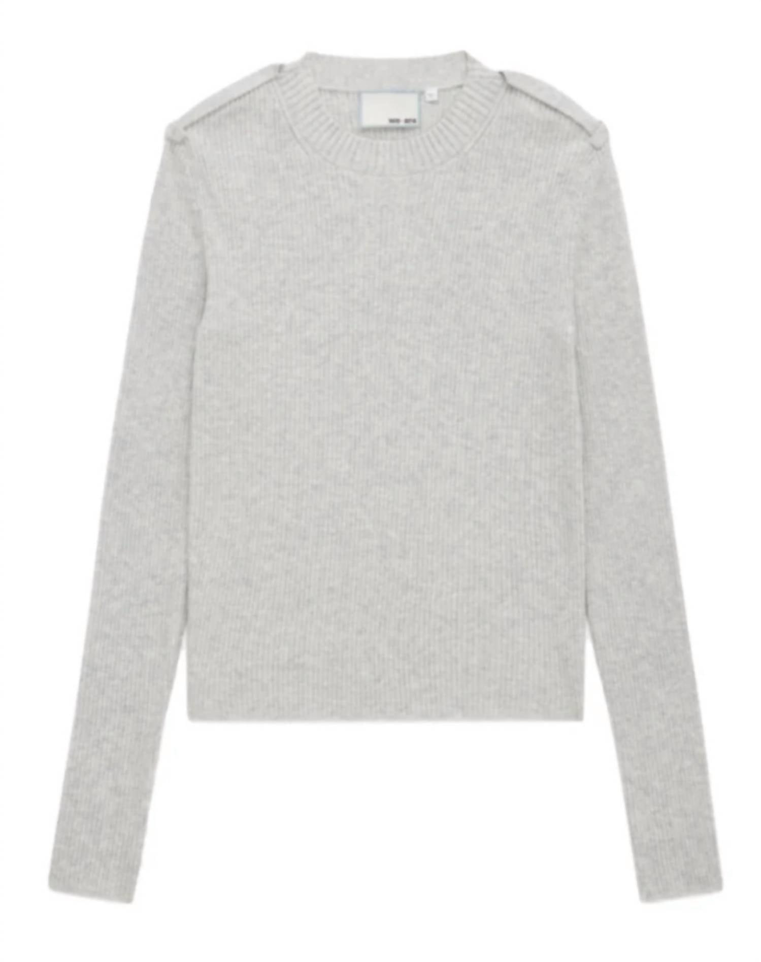 WE-AR4 Downtown Knit Sweater in ice grey - women's sweater - alternate view