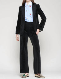 Vilagallo - Women's Velvet Wide Leg Pull-on Trousers
