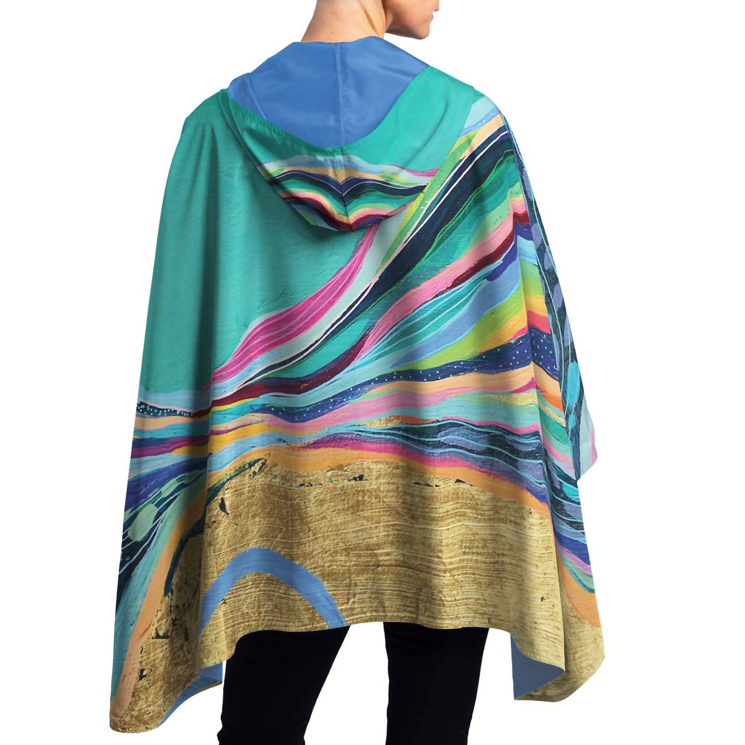 Raincaper - Ettavee Rainbow Riviera 1 Long Sleeve Poncho