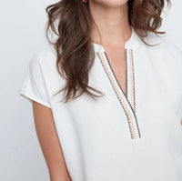 Renuar - Short Sleeve V-neck Blouse