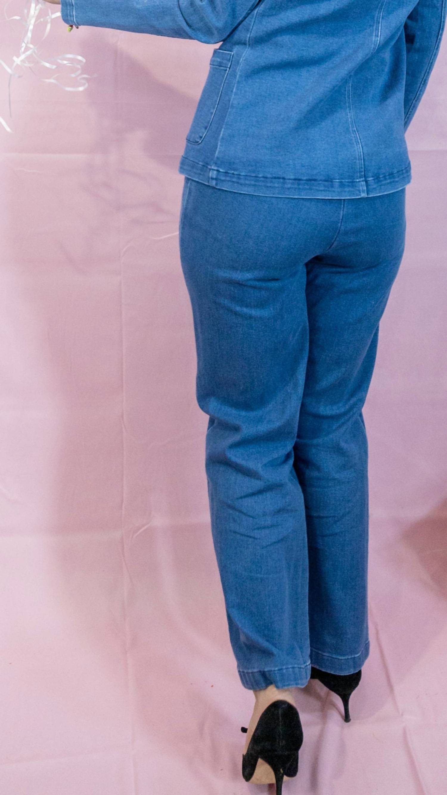 Skies Are Blue - High Waist Wide Leg Trouser