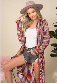 Blue Buttercup - Multi Yarn Cardigan