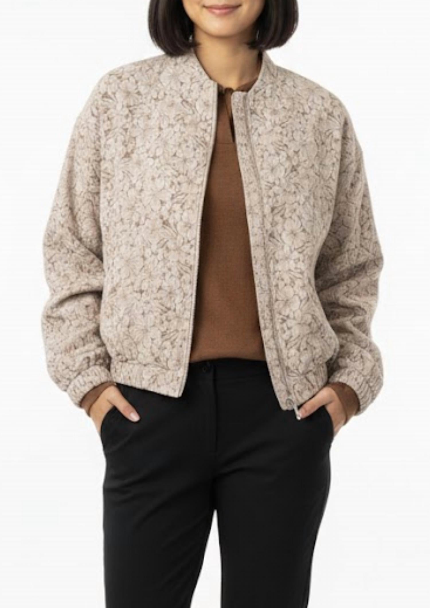 Esqualo - Flower Bomber Jacket