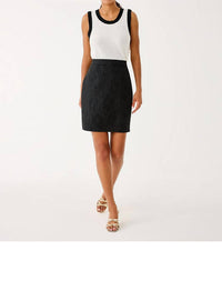 Lilly Pulitzer Candee Pencil Skirt in noir exploded flower stretch jacquard - women's skirt