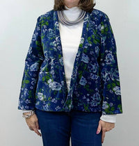 Dolma Astrid Velvet Jacket in navy - women's jacket