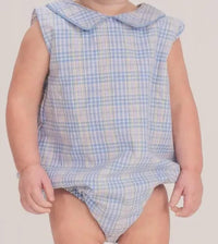 The Oaks Apparel - Camden Spring Plaid Bubble Romper