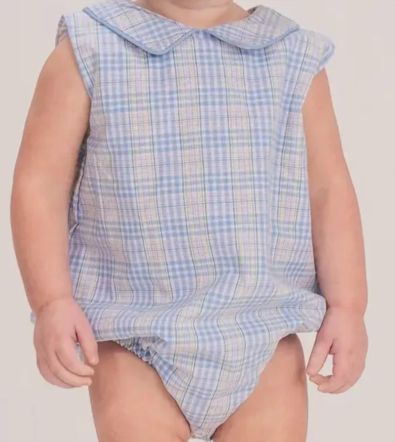 The Oaks Apparel - Camden Spring Plaid Bubble Romper