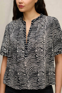 Velvet By Graham & Spencer - Autumn Fern Print Freeda Top