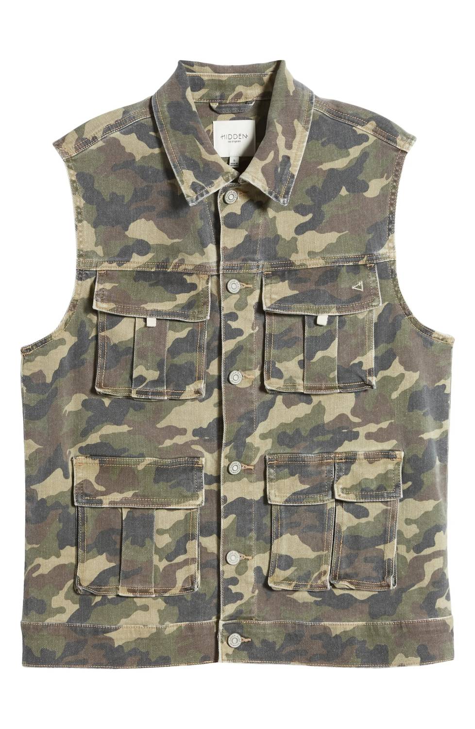 Hidden - Sleeveless Denim Vest