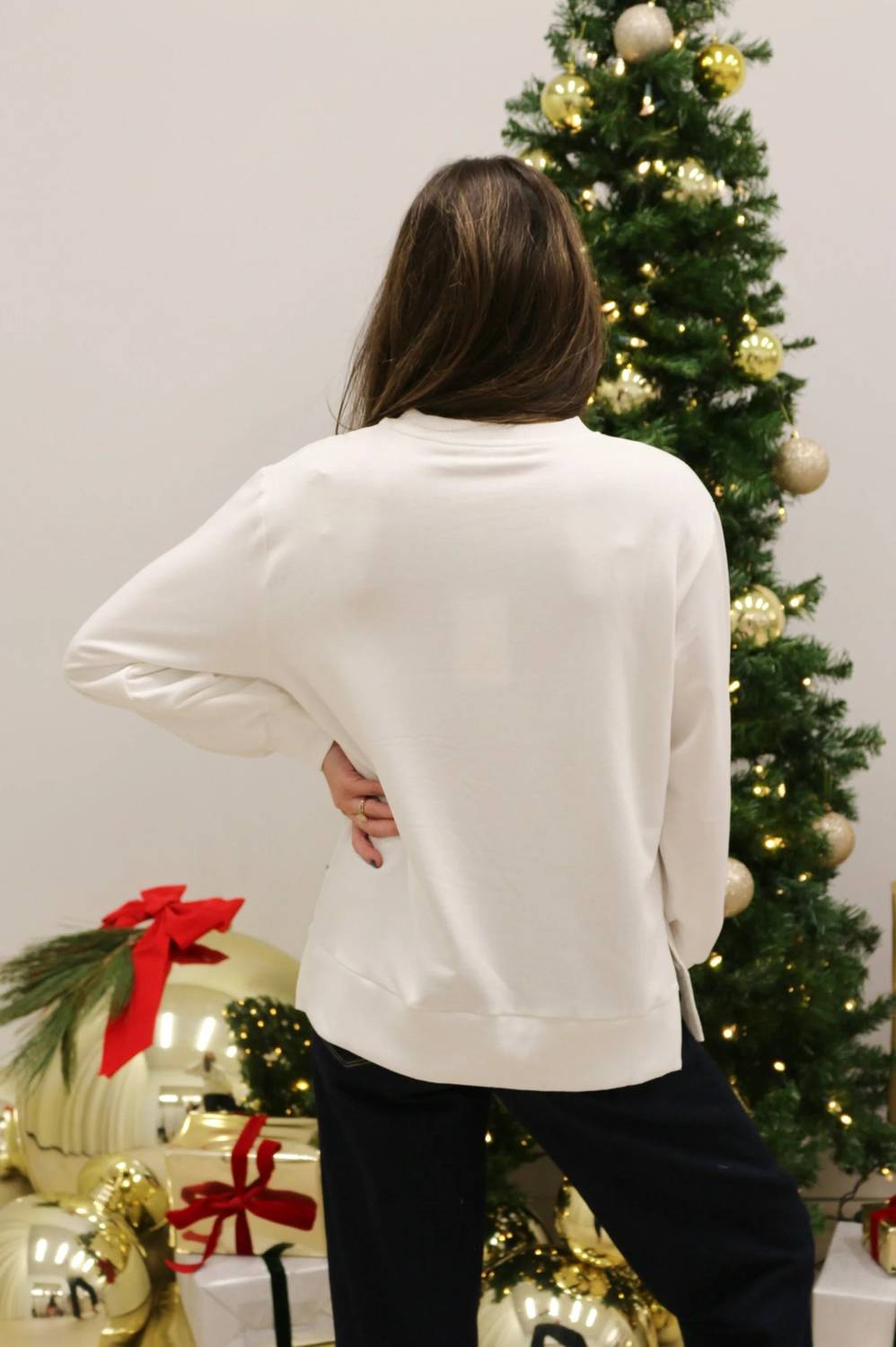 Mary Square - Lakelyn Ginger Jar Joy Embellished Sweatshirt