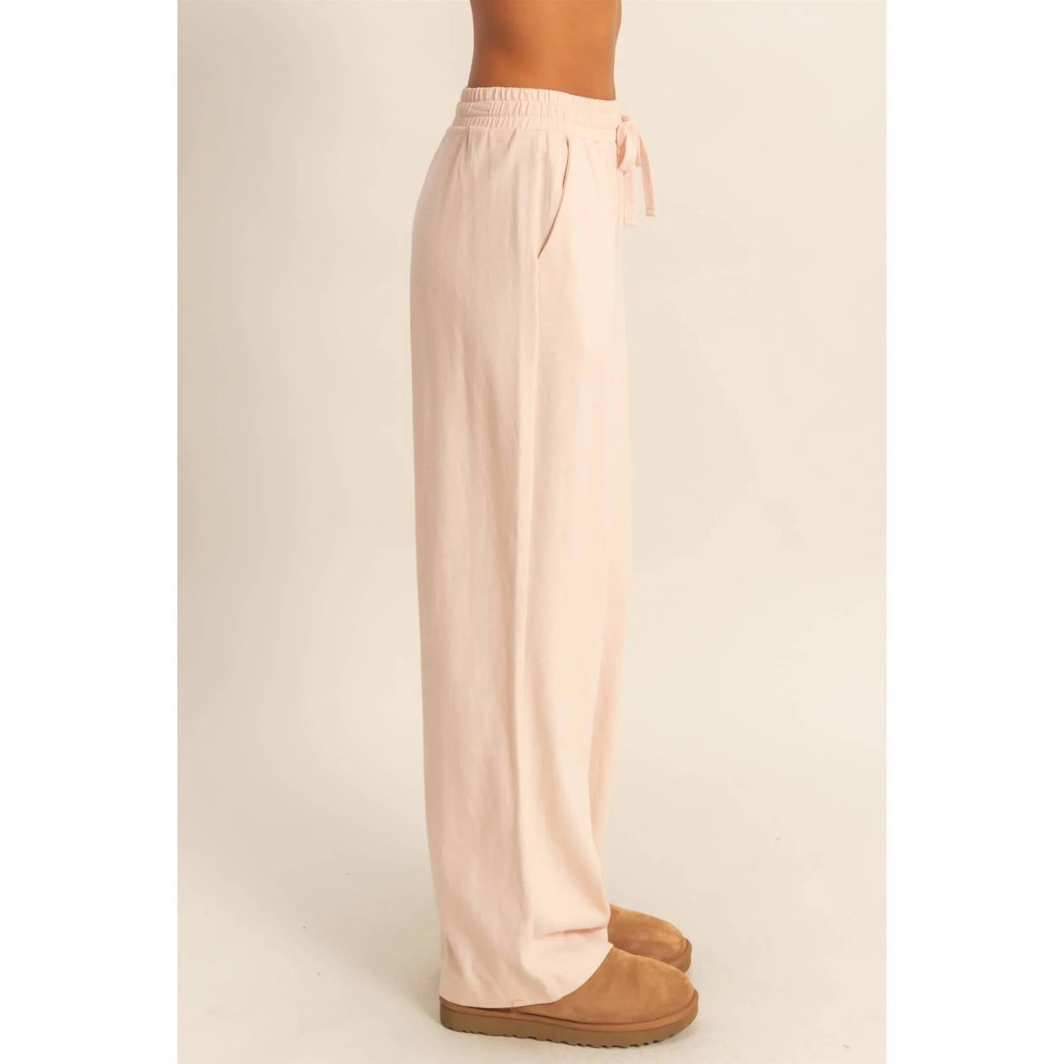 Double Zero - High Waist Wide Leg Lounge Pants