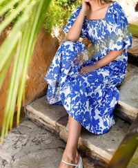 Thml - Puff Sleeve Flower Midi Dress