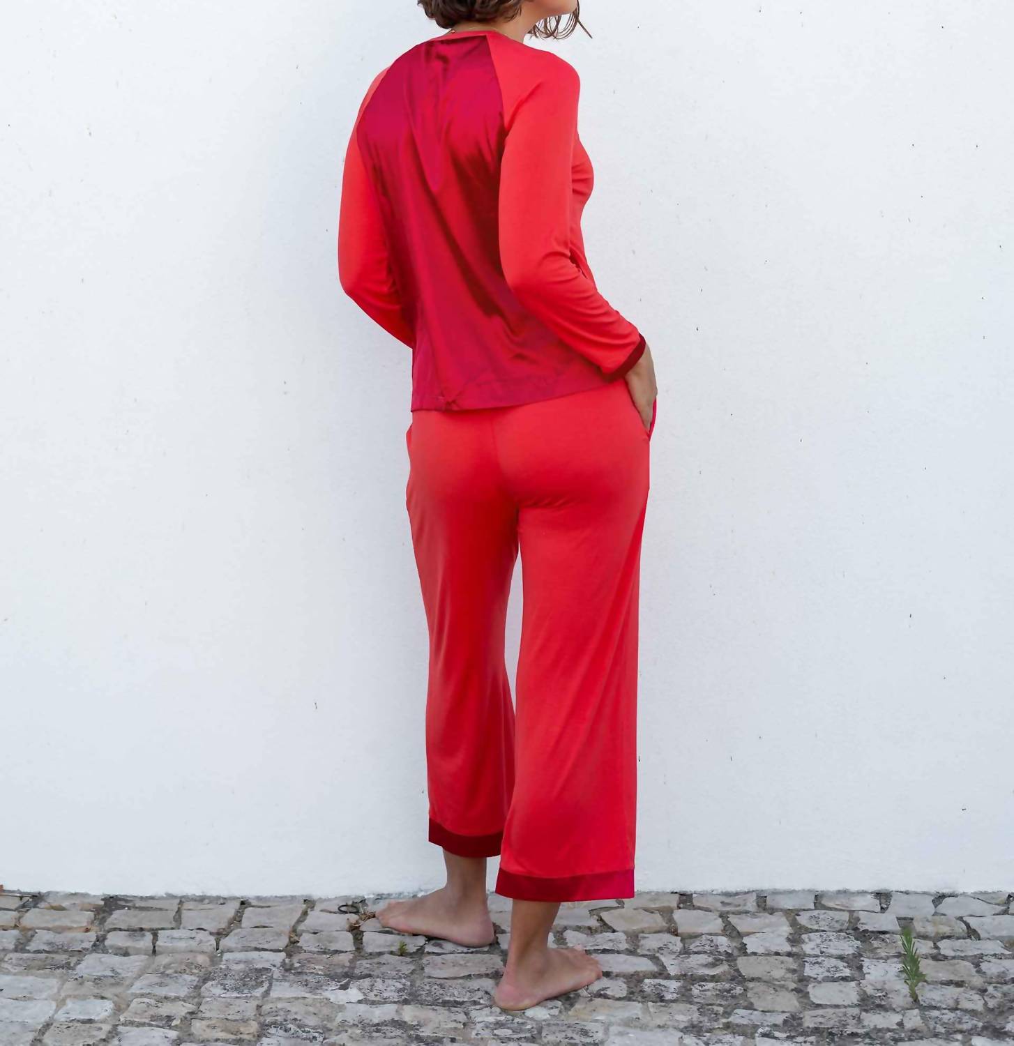 Mersea - Satin Sailor Modal Pajama Set