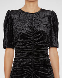 Sea - Cailyn Crushed Velvet Ruched Midi Dress