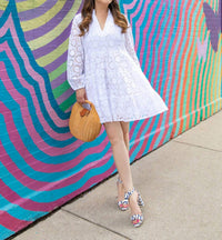 SAIL to SABLE Summer Eyelet Dress in white - women's dress - view 7