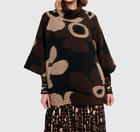ALEMBIKA Cosmo Cozy Pullover Sweater in floral - women's sweater