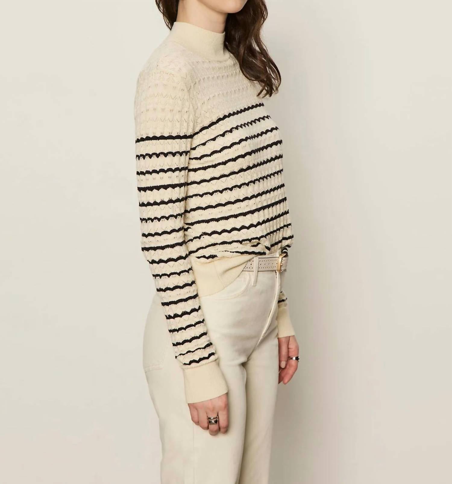Sanctuary - Forever Striped Mock Neck Top
