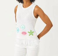 Lilly Pulitzer - Roe Crochet Sweater Shell Tank