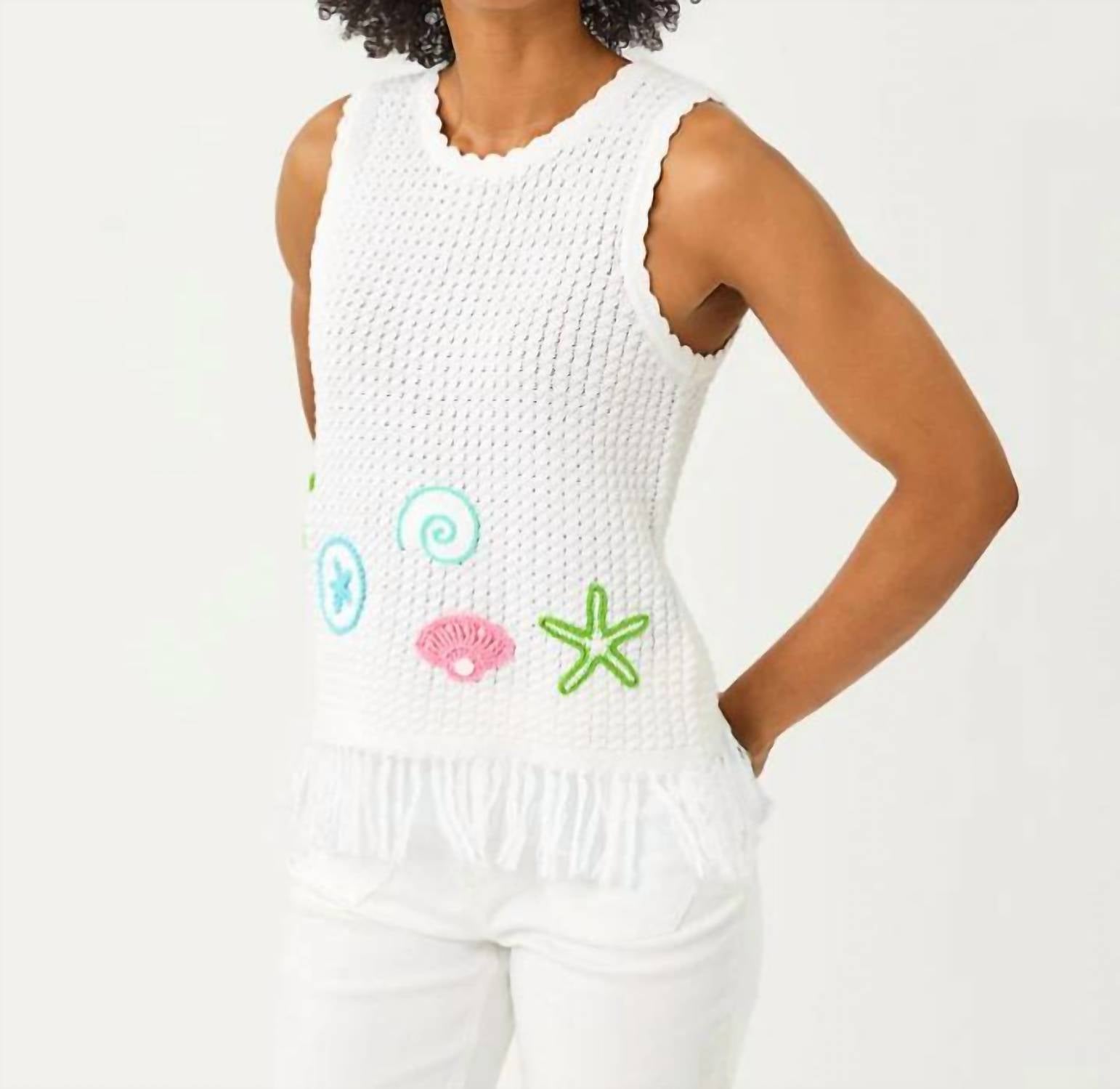 Lilly Pulitzer - Roe Crochet Sweater Shell Tank