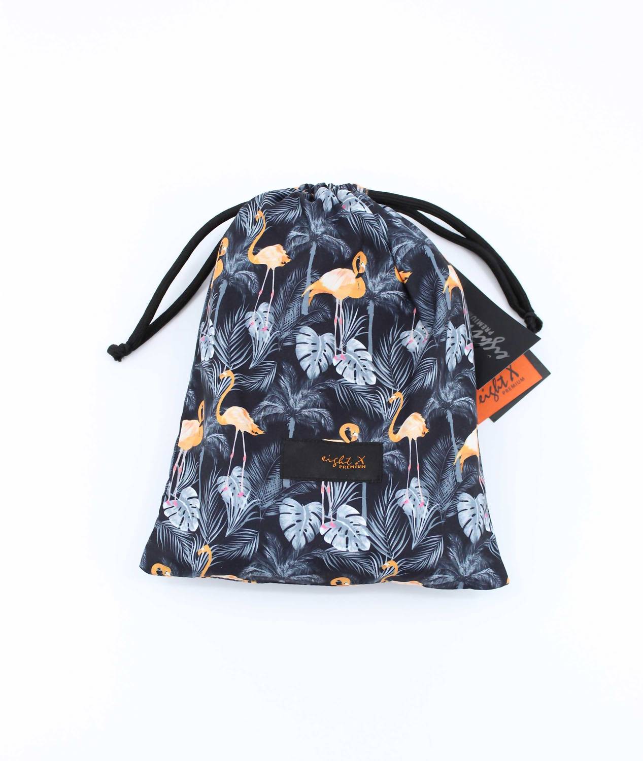 Eight X - Flamingo and Palm Print Swim Trunks