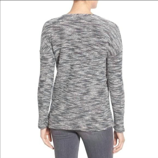 Paige - Martine Marled Cotton V Neck Sweater
