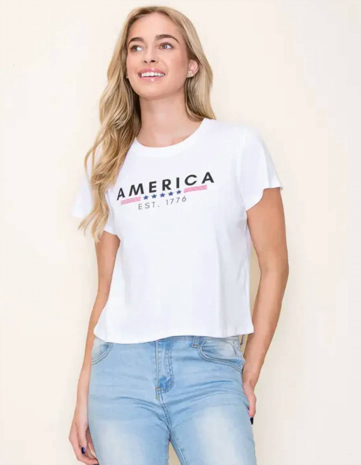 Tres Bien - America Est 1776 Crop Tee