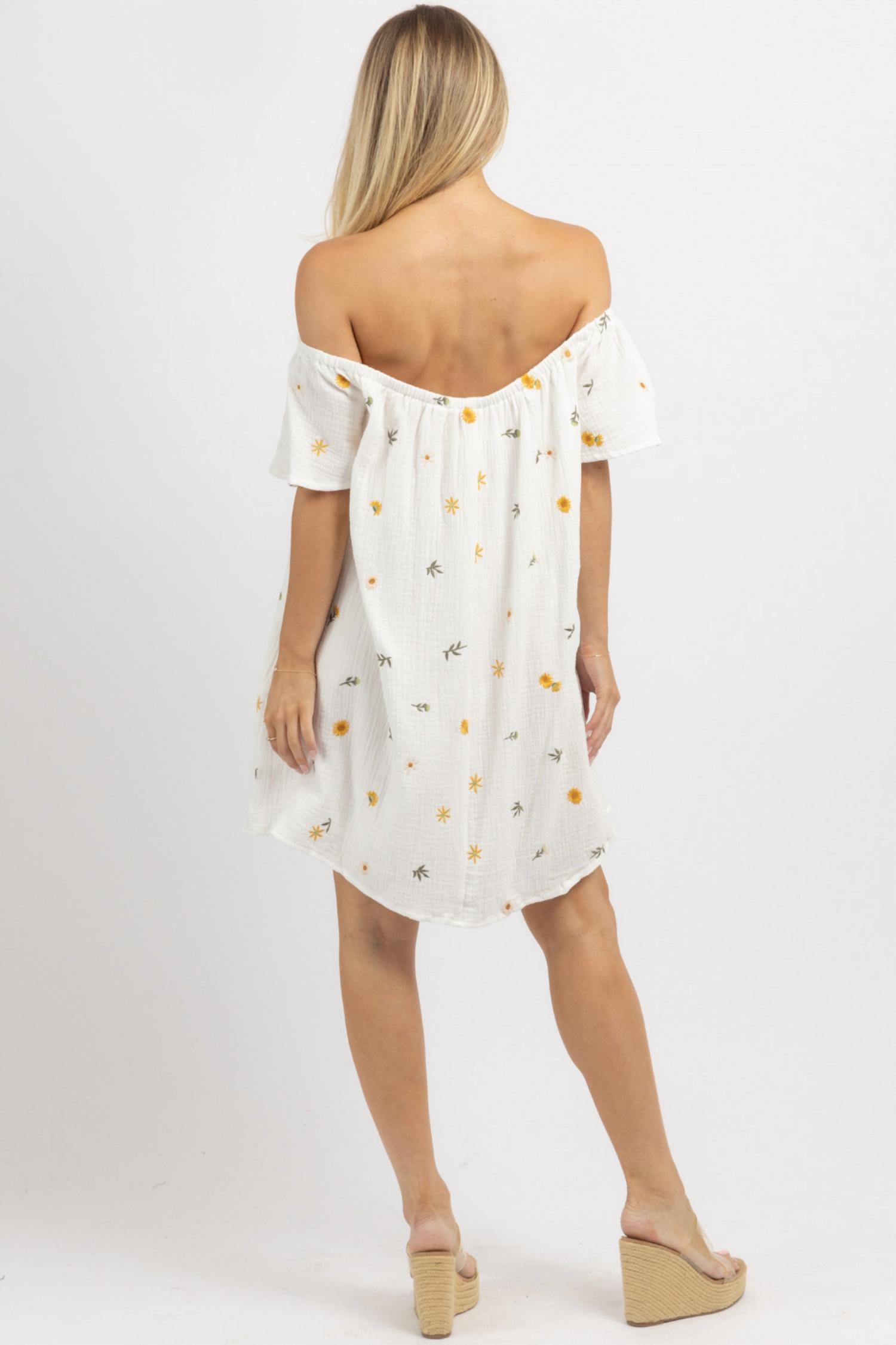 In February - May Embroidered Mini Dress