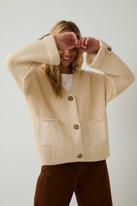 Sunday Edition - ULTRA COZY OVERSIZED-BUTTON UP SWEATER
