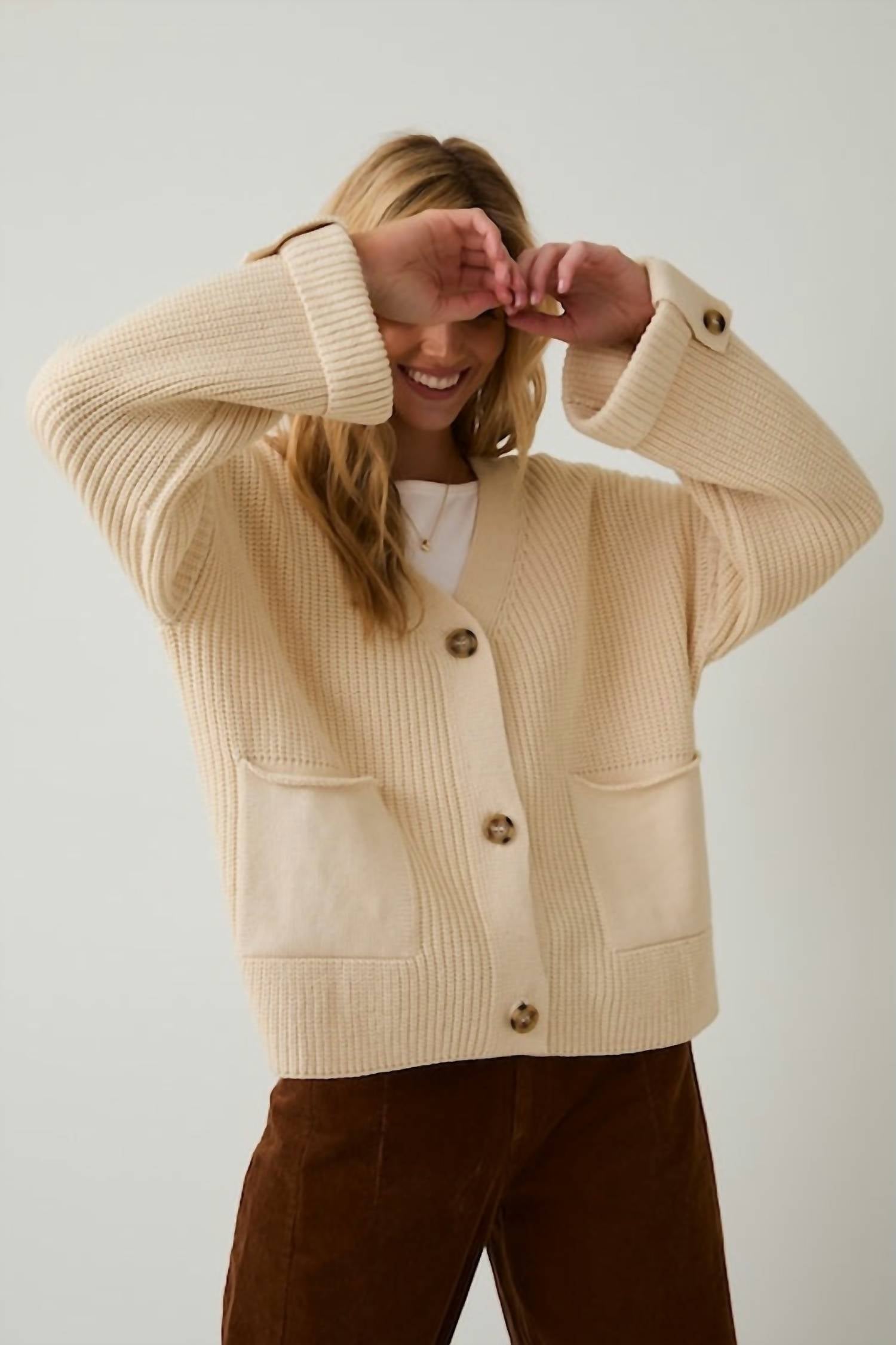 Sunday Edition - ULTRA COZY OVERSIZED-BUTTON UP SWEATER