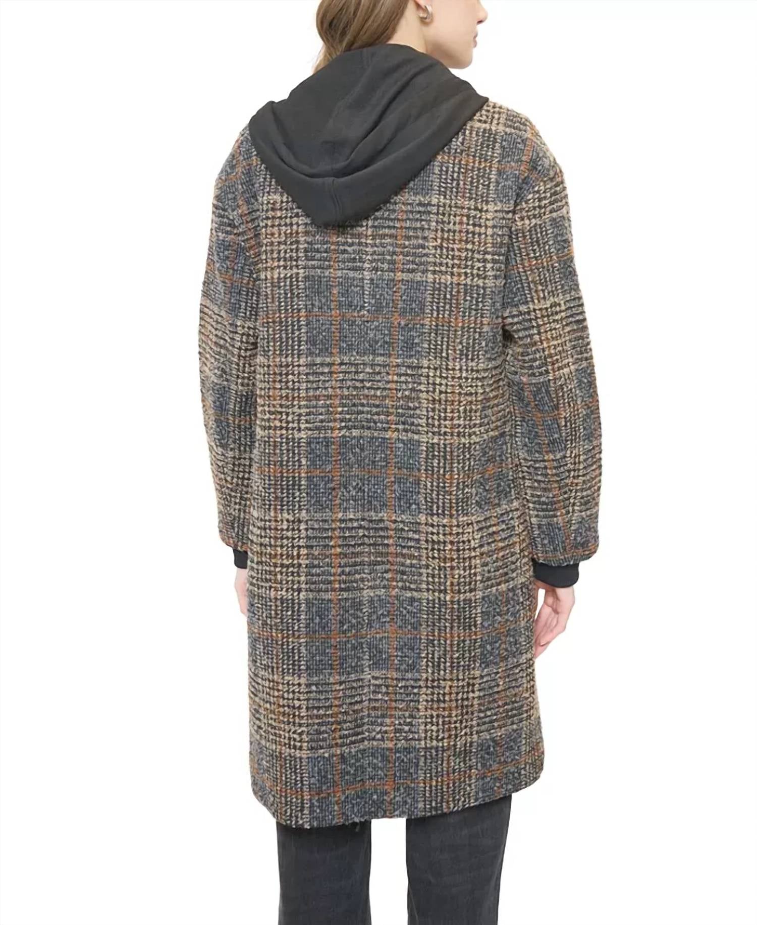 Central Park West Daphne Dickey Coat in plaid 1 - women's jacket - detail view