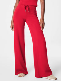 Spanx Airessential Wide Leg Pant in red - women's pants - detail view