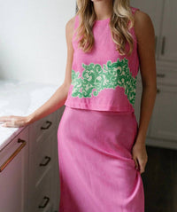 Briton Court - Summer Lattice Boxy Top