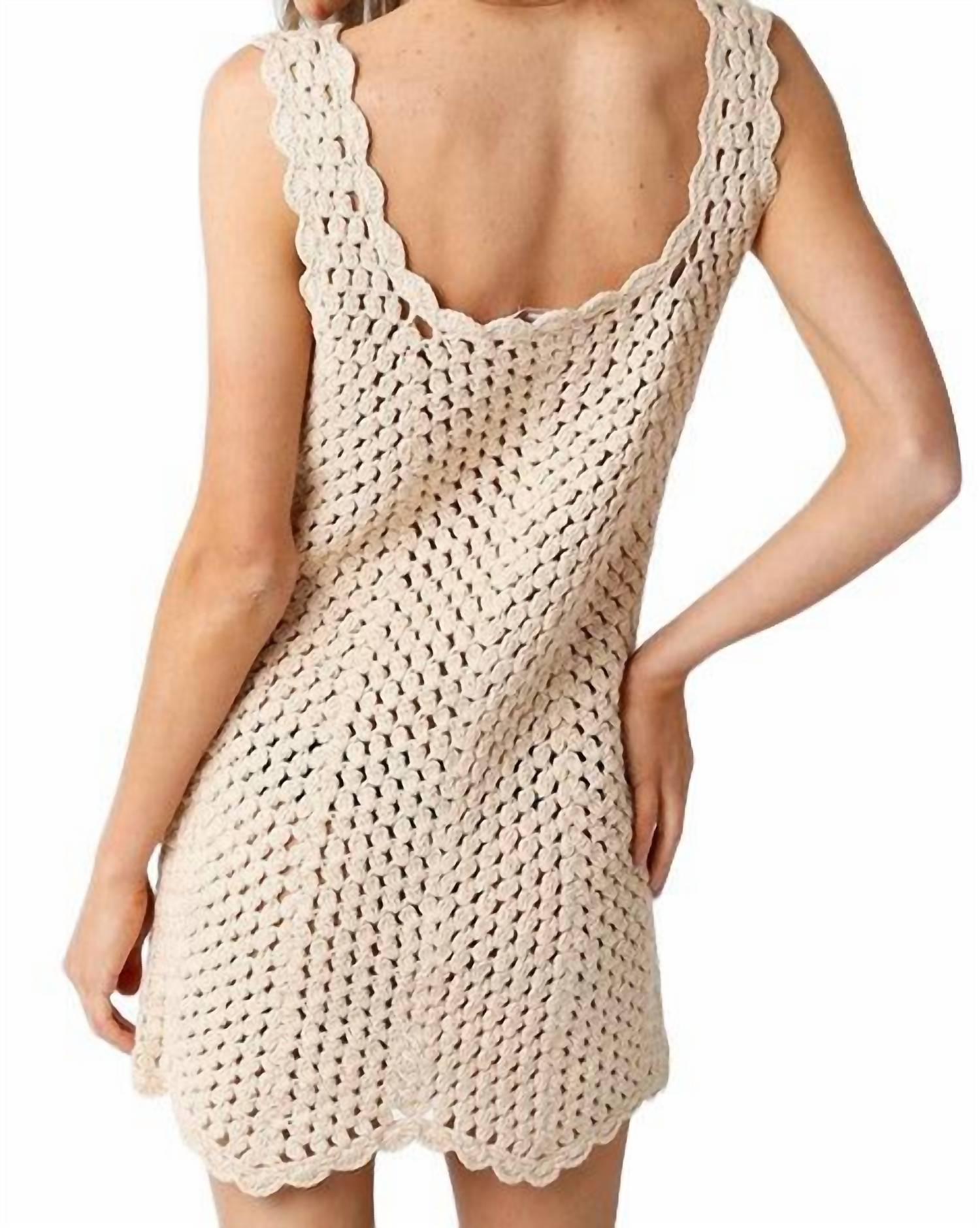 Olivaceous - Isle Crochet Mini Dress