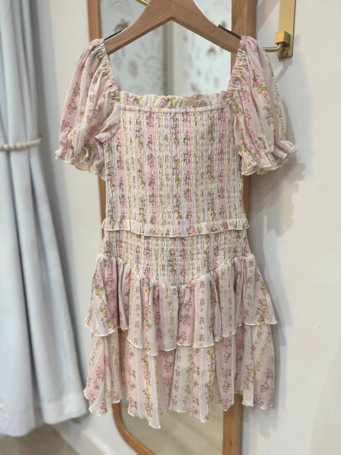 Katie J NYC Girls Printed Lainey Dress in floral stripe - kids' dress