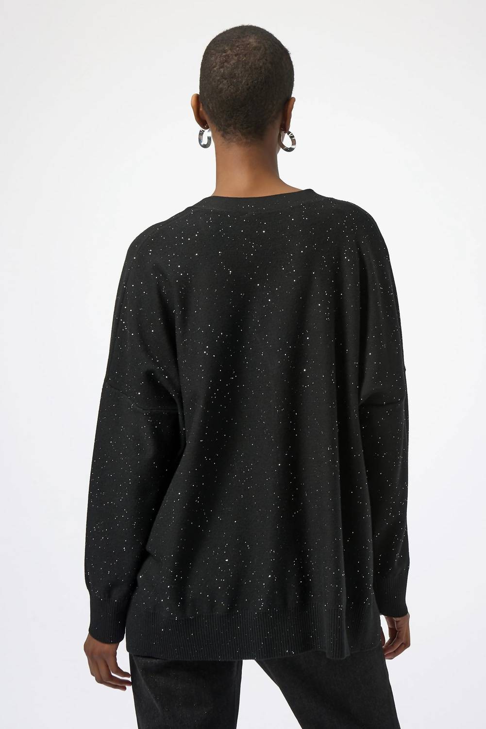 Joseph Ribkoff - Sequined Button Front Relaxed Cardigan
