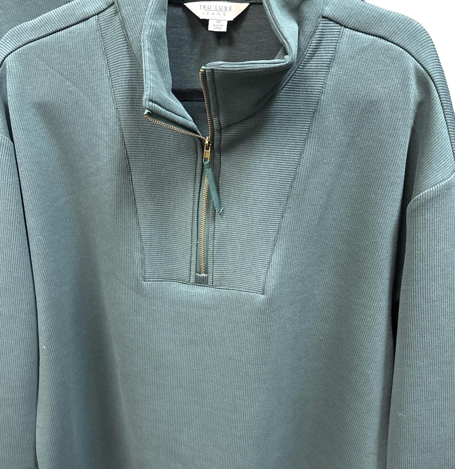 Tru Luxe - Women's Half Zip Pullover With Side Vents
