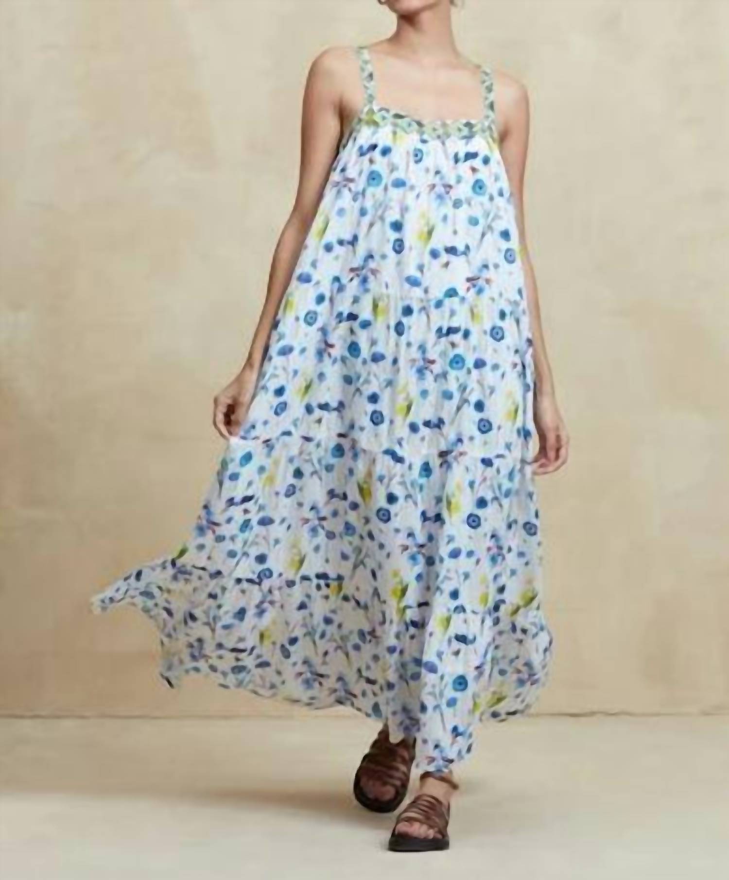 Ro'S Garden - Embroidered Natasha Maxi Dress