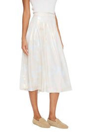Brochu Walker Neve Midi Skirt in akoya pearl - women's skirt - detail view