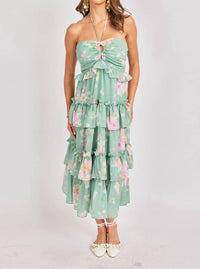 Sadie & Sage - Desert Rose Ruffle Midi Dress