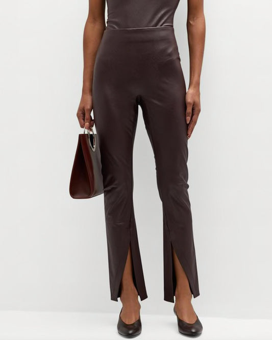 Spanx - Leather-Like Front Slit Legging