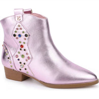 Yosi Samra - Kid's Miss Dallas Metallic Studded Bootie