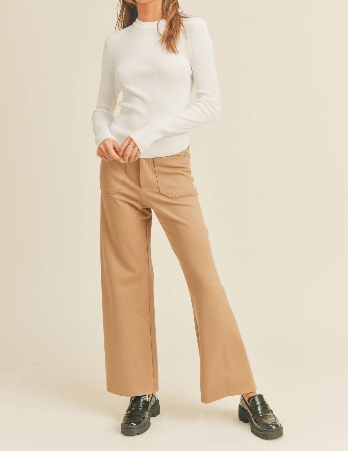Miou Muse - Ribbed Long Sleeve Top
