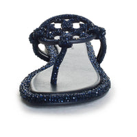 Tory Burch - Women's Miller Knotted Crystal Flip Flop Sandals