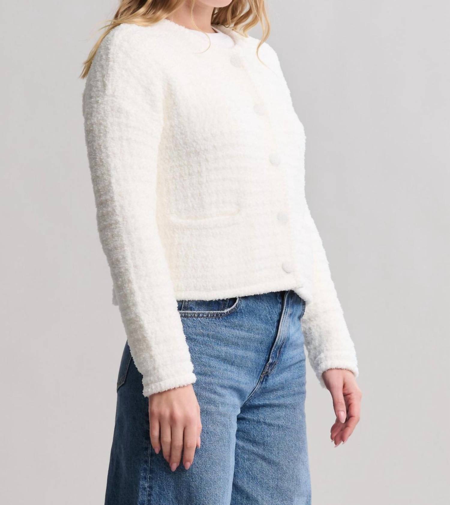 Barefoot Dreams - Cozy Chic Textured Button Front Cardigan