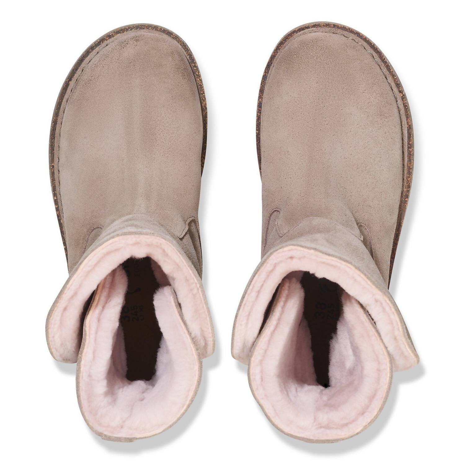BIRKENSTOCK Women's Uppsala Shearling Boots in gray taupe - women's shoe - alternate view