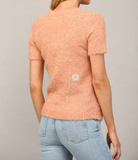Fate - Short Sleeve Embroidered Sweater